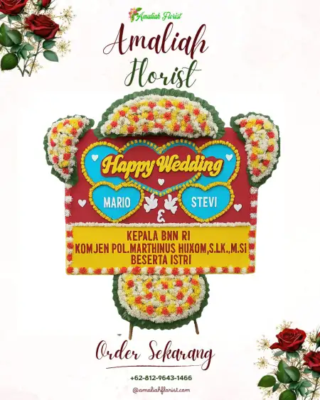 Papan Bunga Pernikahan Diwak
